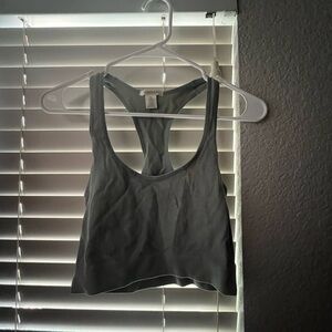 Comfy tank top/bra, green and size S